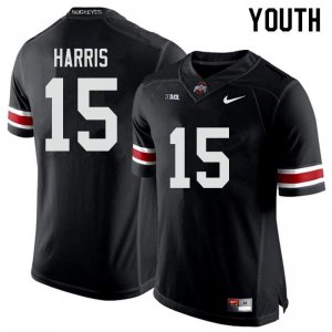 NCAA Ohio State Buckeyes Youth #15 Jaylen Harris Black Nike Football College Jersey HUV0445DC